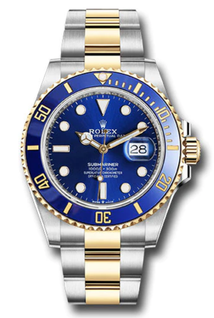 Rolex - Unworn Two Gold Submariner Bluesy 126613LB 2022 David and Sons