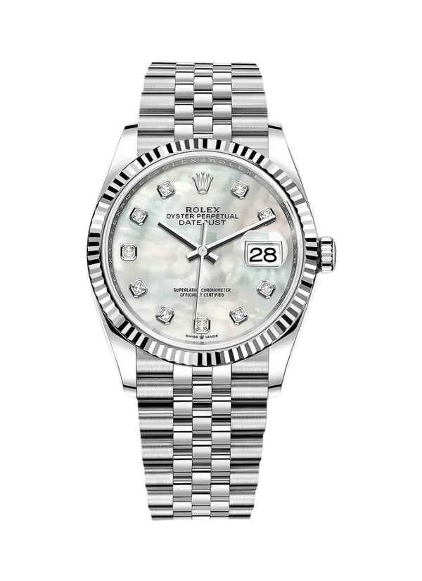 Rolex - Pre-owned Datejust 36mm Mother of Pearl (MOP) Diamond Dial Jubilee Bracelet 126234