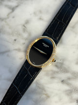 Patek Philippe - Pre-owned Yellow Gold Ellipse 4310 Black Onyx Dial Diamond Bezel