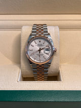 Rolex - Unworn Two Tone Rose Gold Datejust 36mm Silver Motif Dial 126231