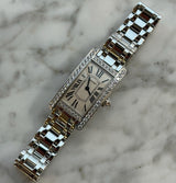 Cartier - Pre-owned Tank Americaine 19 x 35mm Diamond Bezel 2489