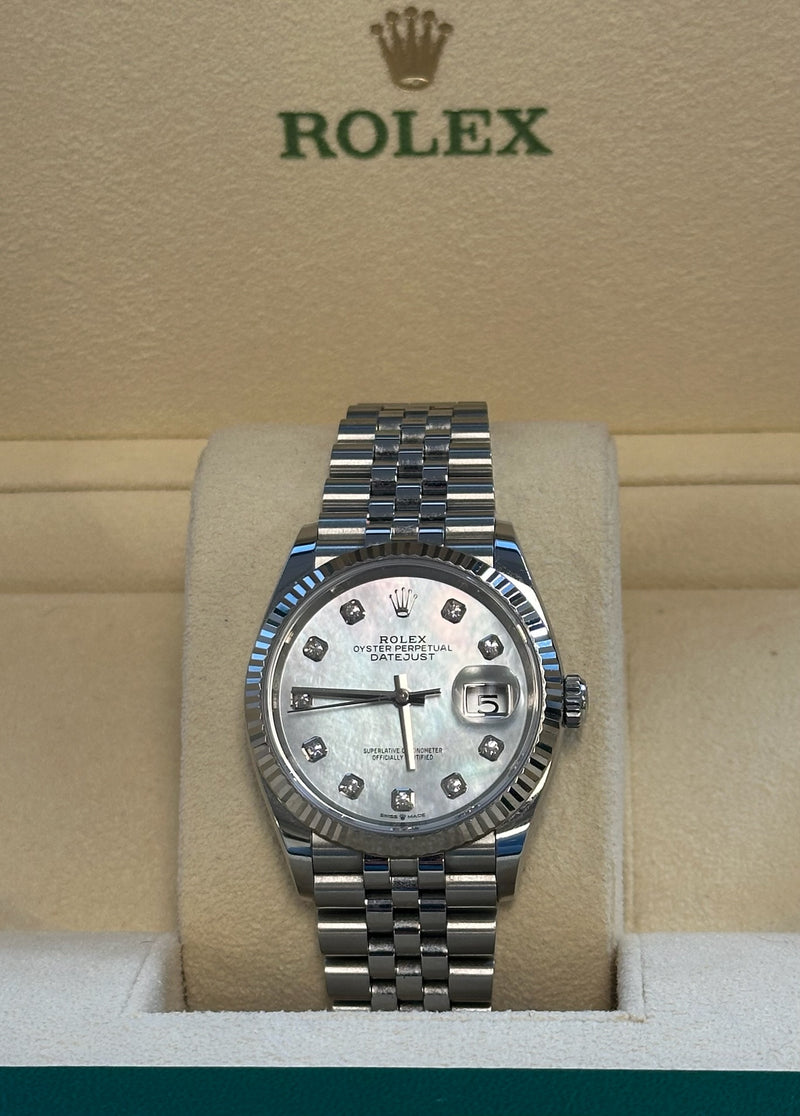 Rolex - Pre-owned Datejust 36mm Mother of Pearl (MOP) Diamond Dial Jubilee Bracelet 126234