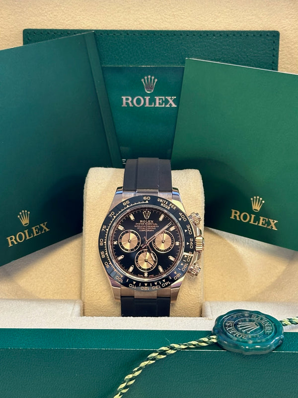 Rolex - Pre-owned Rose Gold Daytona 116515LN Black Dial