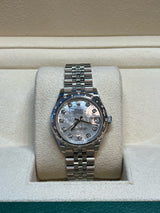 Rolex - Pre-owned Stainless Steel Datejust 31mm MOP (Mother of Pearl) Dial Diamond Bezel 278344rbr