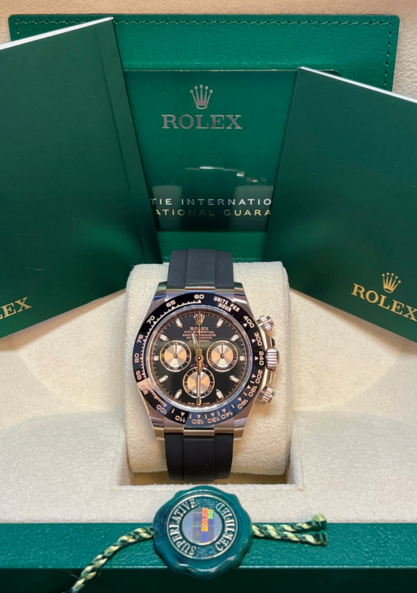 Rolex - Pre-owned Rose Gold Daytona 116515LN Black Dial