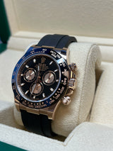 Rolex - Pre-owned Rose Gold Daytona 116515LN Black Dial