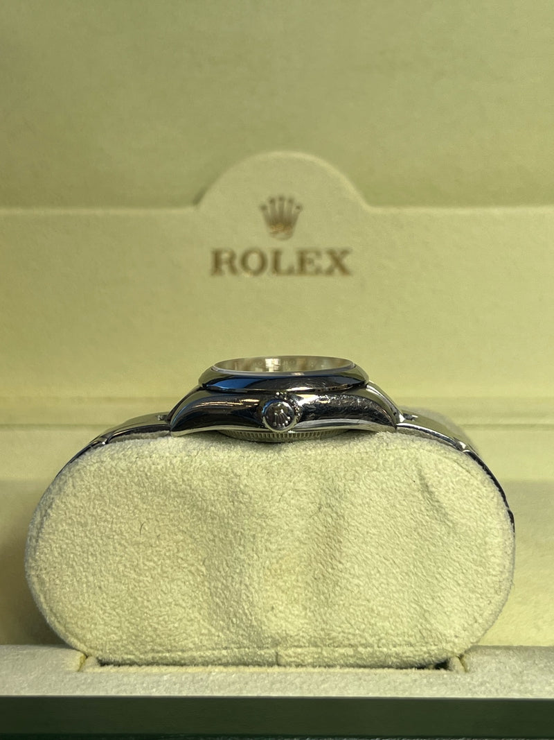 Rolex - Pre-owned Oyster Perpetual 26mm Silver & Purple Dial 176200