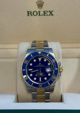 Rolex - Pre-owned Two Tone Yellow Gold Submariner Bluesy 116613LB