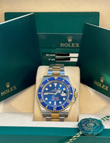 Rolex - Pre-owned Two Tone Yellow Gold Submariner Bluesy 116613LB