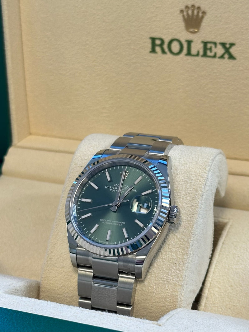 Rolex - Unworn Datejust 36mm Green Dial Oyster Bracelet 126234