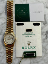 Rolex - Pre-owned Yellow Gold Day-Date 36mm Asian Day & Date-Wheel White Pyramid Roman Dial 18238