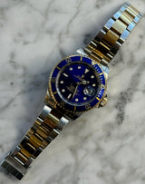 Rolex - Pre-owned Two Tone Yellow Gold Submariner Bluesy 16613