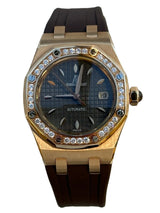 Audemars Piguet - Pre-owned Royal Oak Lady Brown Dial Diamond Bezel 77321OR.ZZ.D080CA.01