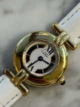 Cartier - Pre-owned Vermeil 24mm White Dial 590002