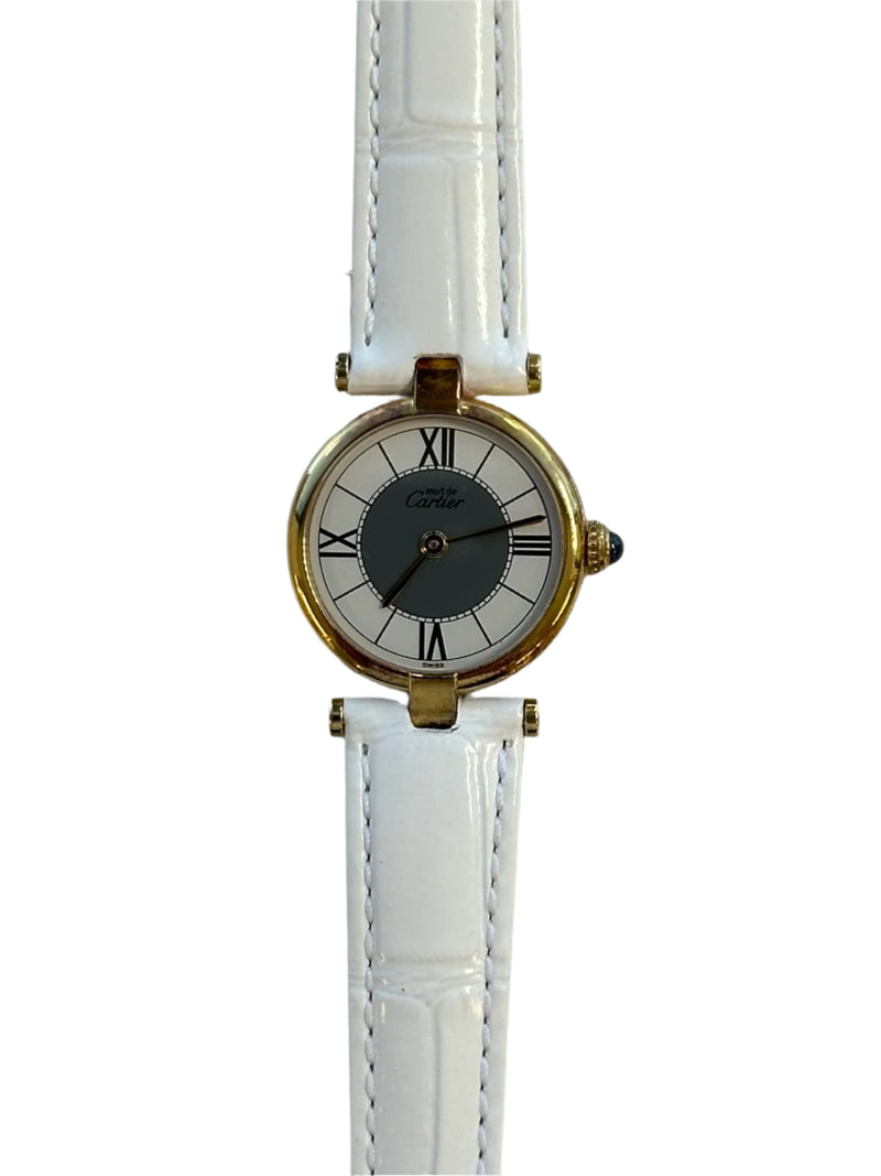 Cartier - Pre-owned Vermeil 24mm White Dial 590004