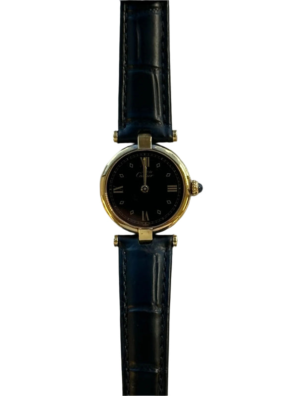 Cartier - Pre-owned Vermeil 24mm Black Dial 590004