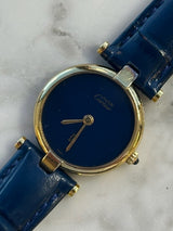 Cartier - Pre-owned Vermeil 24mm Blue Dial 590004