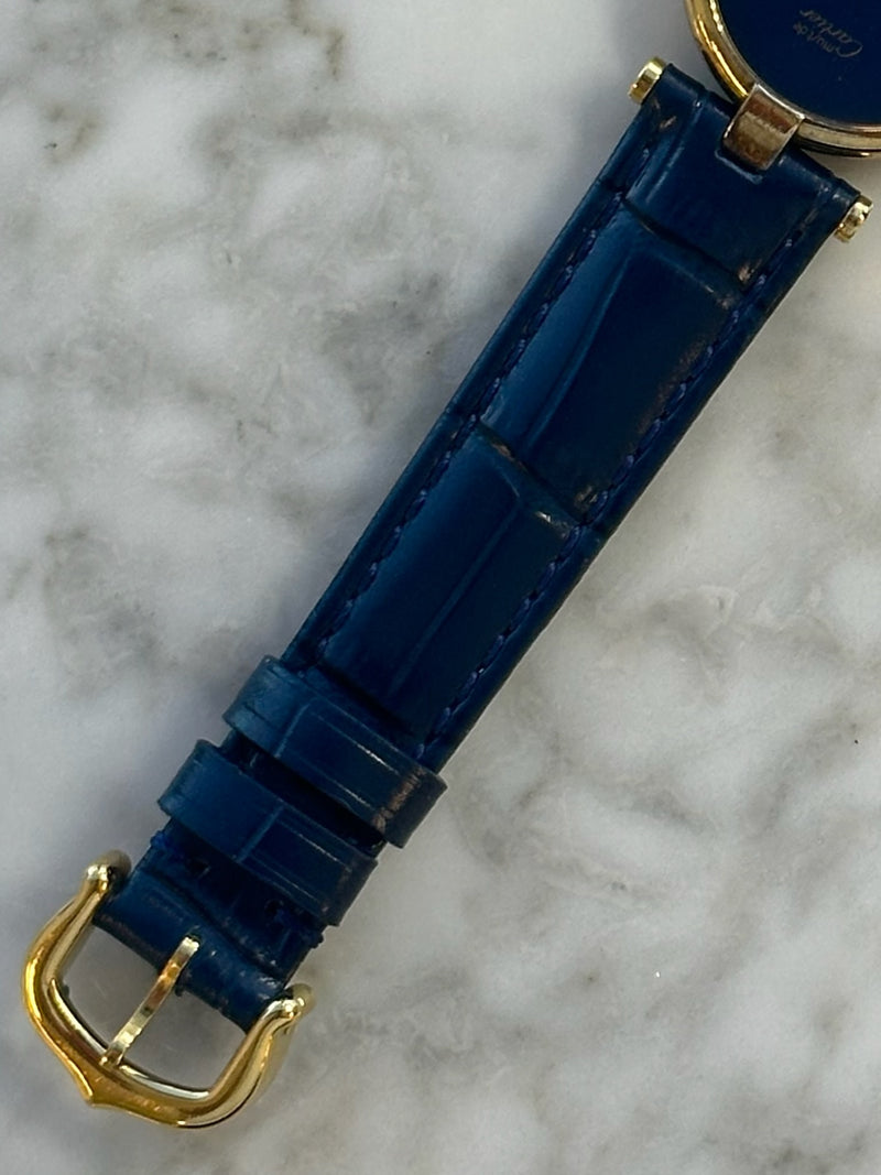 Cartier - Pre-owned Vermeil 24mm Blue Dial 590004