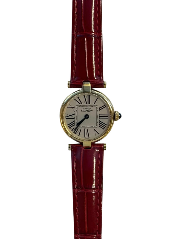 Cartier - Pre-owned Vermeil 24mm White Dial 590004