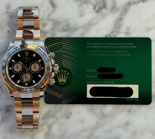 Rolex - Pre-owned Rose Gold Daytona Black Dial 116505