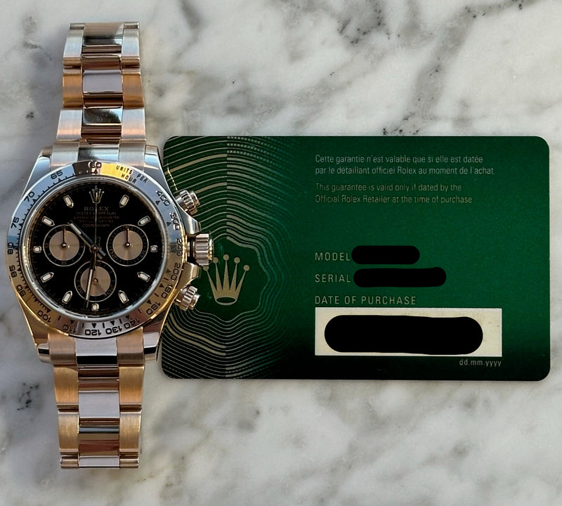 Rolex - Pre-owned Rose Gold Daytona Black Dial 116505