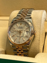 Rolex - Unworn Two Tone Rose Gold Datejust 36mm Silver Motif Dial 126231