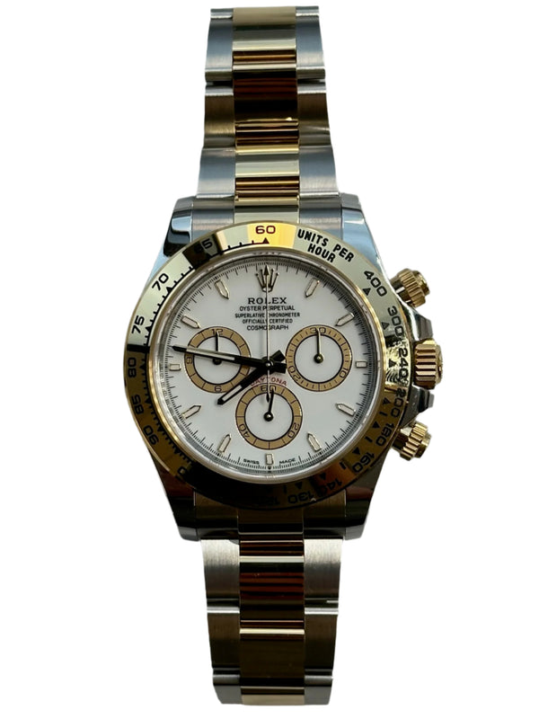 Rolex - Pre-owned Two Tone Yellow Gold Daytona White Dial 126503