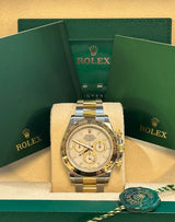 Rolex - Pre-owned Two Tone Yellow Gold Daytona White Dial 126503