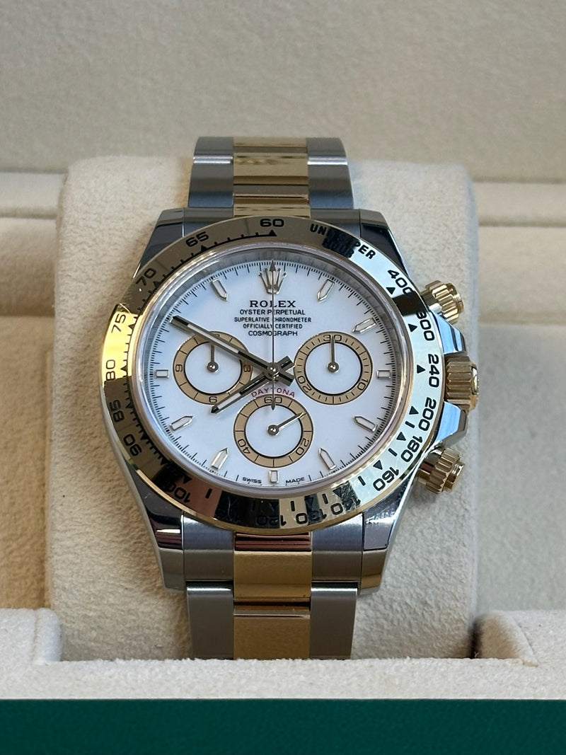 Rolex - Pre-owned Two Tone Yellow Gold Daytona White Dial 126503