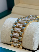 Rolex - Pre-owned Yellow Gold Day-Date 36mm Presidential Pave Rainbow Diamond Dial Diamond Bezel 128348RBR