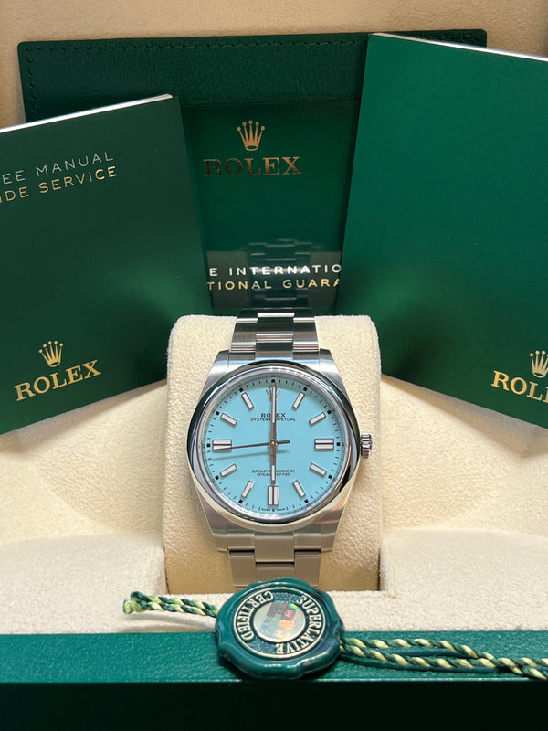 Rolex - Pre-owned Oyster Perpetual 41mm Tiffany Blue Dial 124300