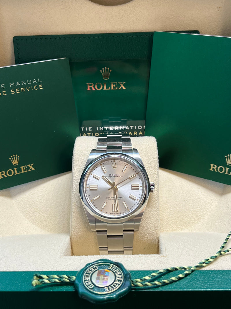 Rolex - Pre-owned Oyster Perpetual 41mm Silver Dial 124300