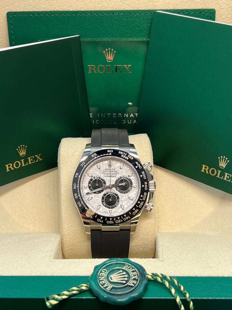 Rolex - Pre-owned White Gold Daytona 116519LN Meteorite