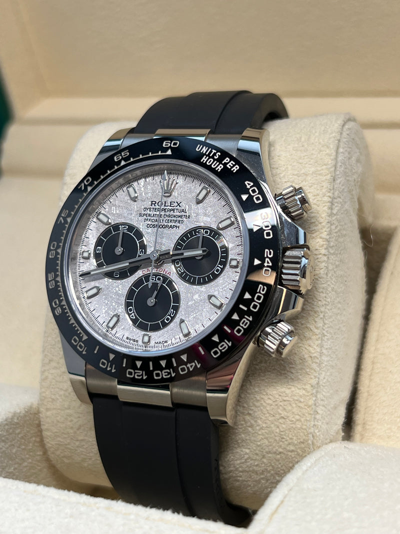 Rolex - Pre-owned White Gold Daytona 116519LN Meteorite