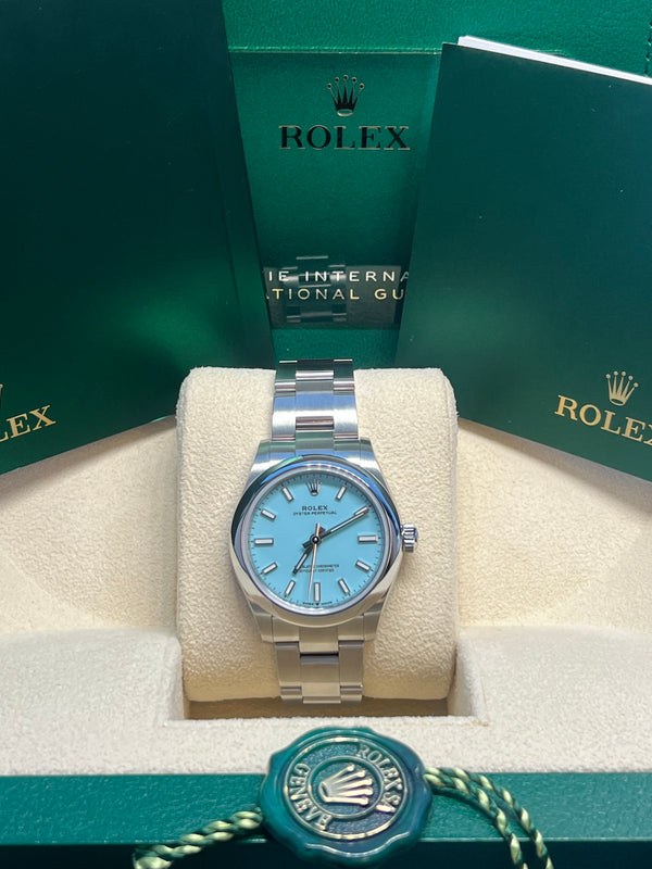 Rolex - Unworn Oyster Perpetual 31mm Tiffany Blue Dial 277200