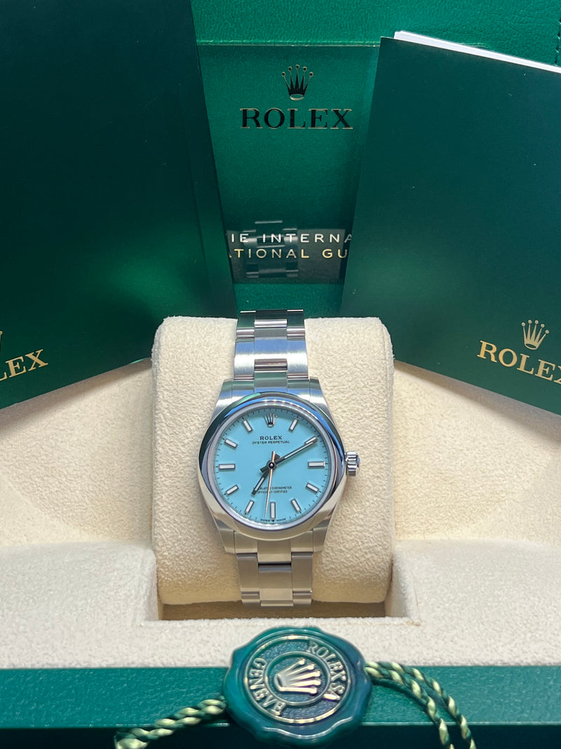 Rolex - Unworn Oyster Perpetual 31mm Tiffany Blue Dial 277200