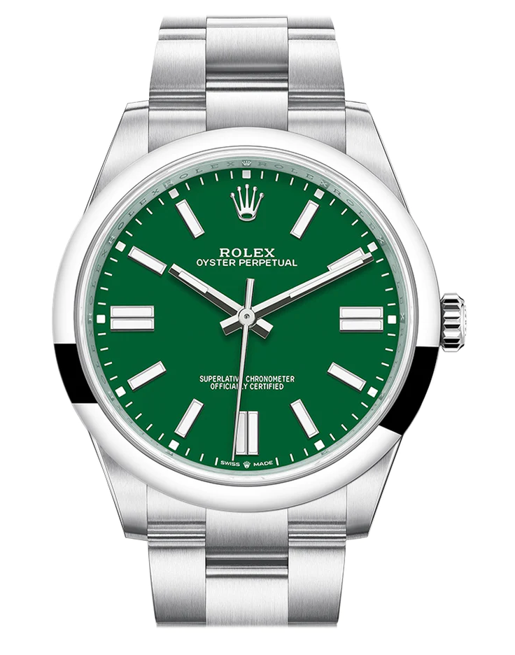 Rolex - Unworn Oyster Perpetual 41mm Green Dial 124300