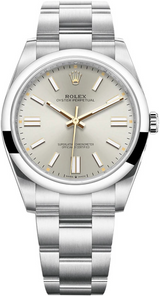 Rolex - Pre-owned Oyster Perpetual 41mm Silver Dial 124300