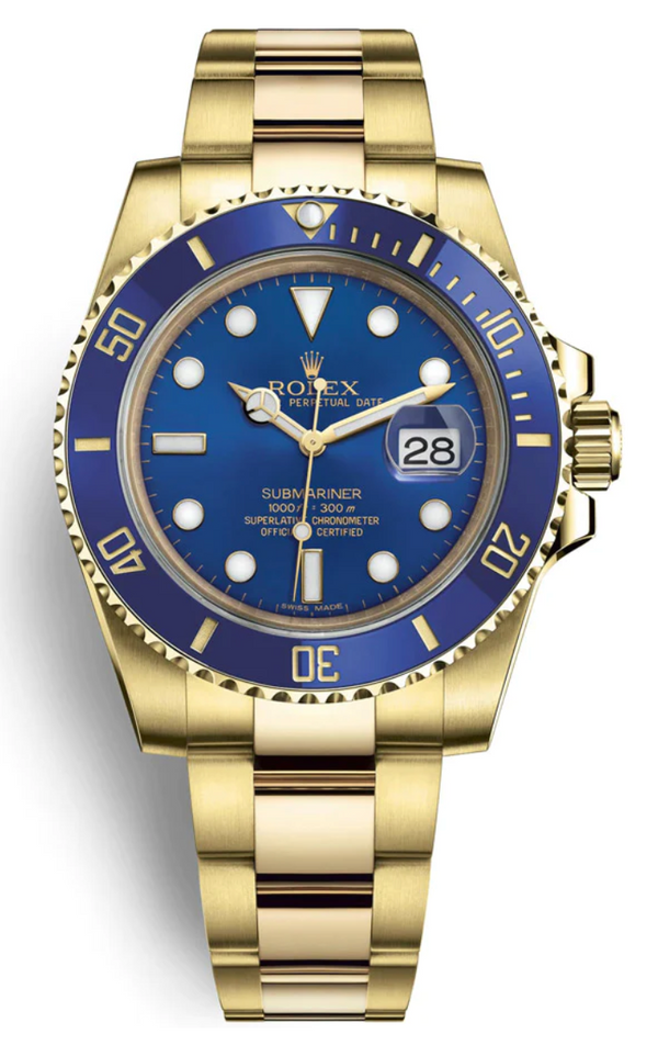 Rolex - Unworn Yellow Gold Submariner Blue Dial 116618LB Bluesy