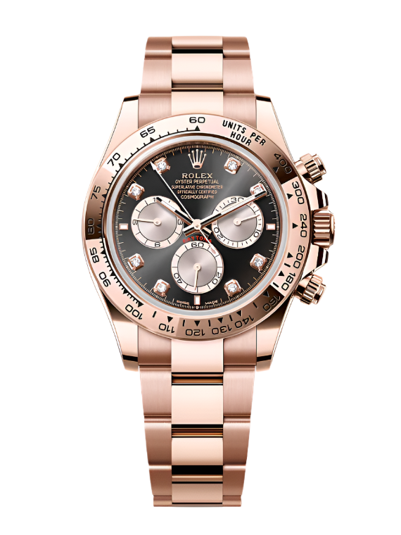 Rolex - Unworn Rose Gold Cosmograph Daytona Black Diamond Dial 126505