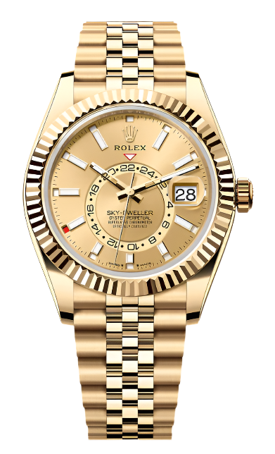 Rolex - Unworn Yellow Gold Sky-Dweller Champagne Dial Jubilee Bracelet 336938