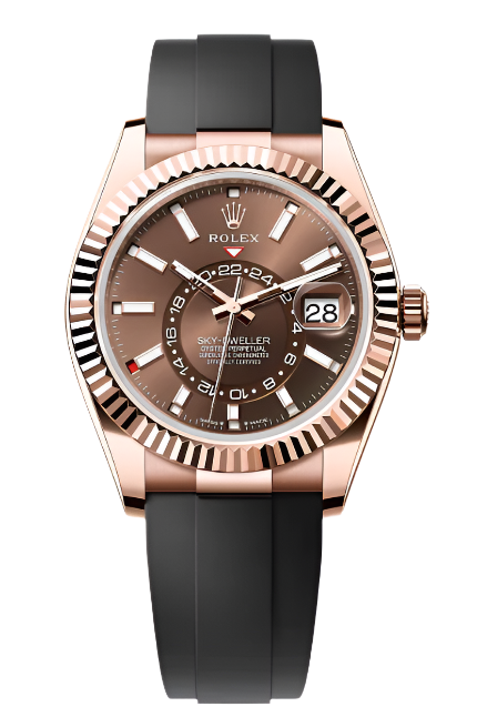 Rolex - Unworn Rose Gold Sky-Dweller Chocolate Dial 336235