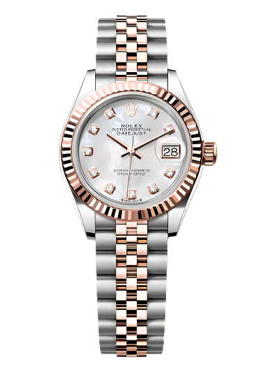 Rolex - Unworn Two Tone Rose Gold Datejust 28mm Mother of Pearl (MOP) Diamond Dial Jubilee Bracelet 279171