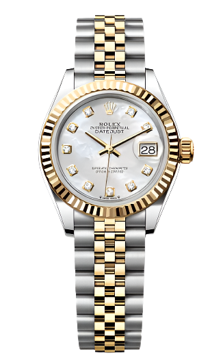 Rolex - Unworn Two Tone Yellow Gold Datejust 28mm Mother of Pearl (MOP) Diamond Dial Jubilee Bracelet 279173