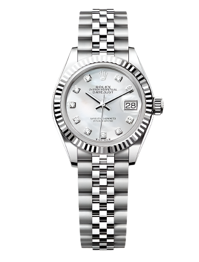 Rolex - Unworn White Gold Datejust 28mm Mother of Pearl (MOP) Diamond Dial Jubilee Bracelet 279174