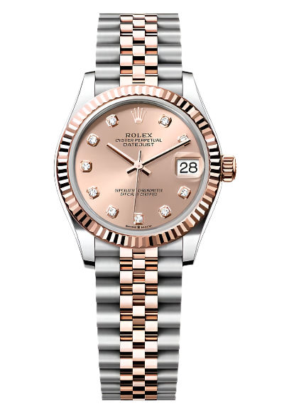 Rolex - Unworn Two Tone Rose Gold Datejust 31mm Pink Diamond Dial Jubilee Bracelet 278271