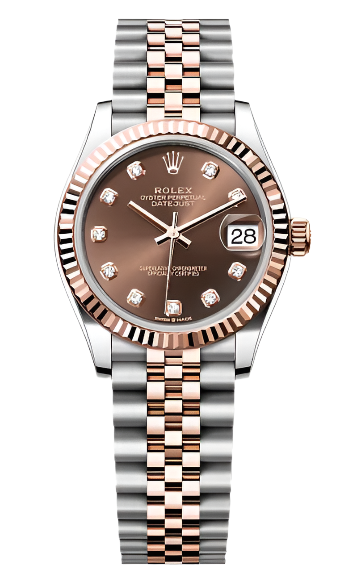 Rolex - Unworn Two Tone Rose Gold Datejust 31mm Chocolate Diamond Dial Jubilee Bracelet 278271