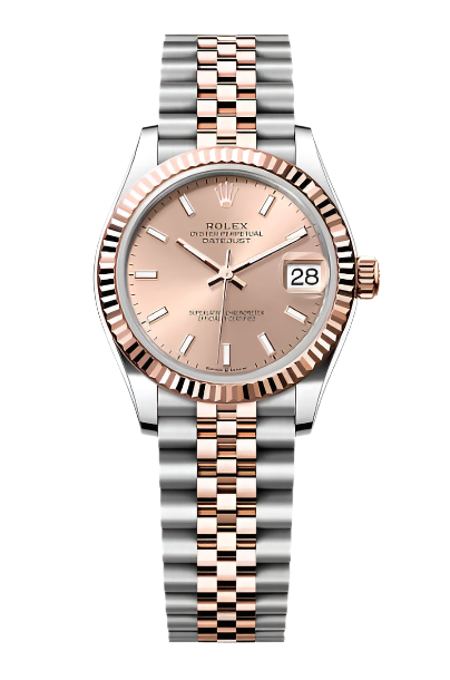 Rolex - Unworn Two Tone Rose Gold Datejust 31mm Pink Index Dial Jubilee Bracelet 278271