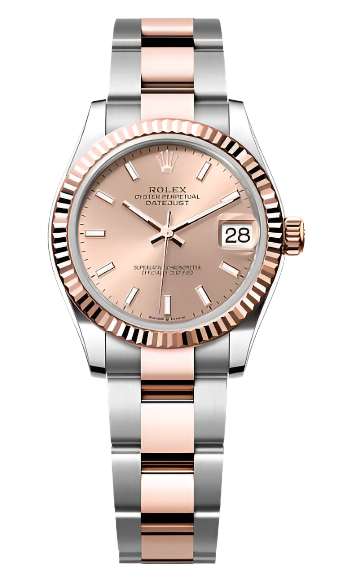 Rolex - Unworn Two Tone Rose Gold Datejust 31mm Pink Index Dial Oyster Bracelet 278271