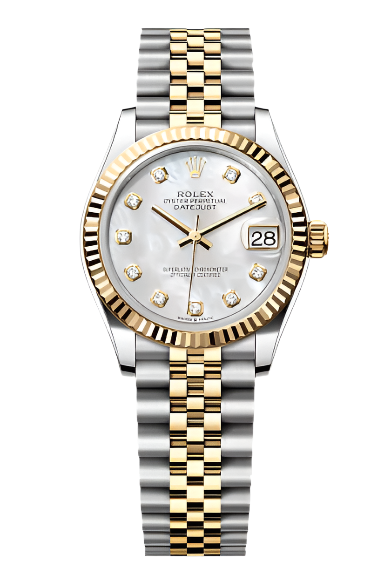 Rolex - Unworn Two Tone Yellow Gold Datejust 31mm Mother of Pearl (MOP) Diamond Dial Jubilee Bracelet 278273